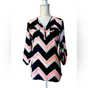 Chevron Print Blouse
